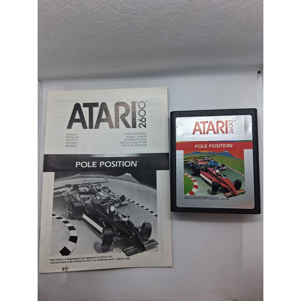 Atari 2600 Pole Position Game Cartridge with Original Manual 1988 CX2694 Vintage